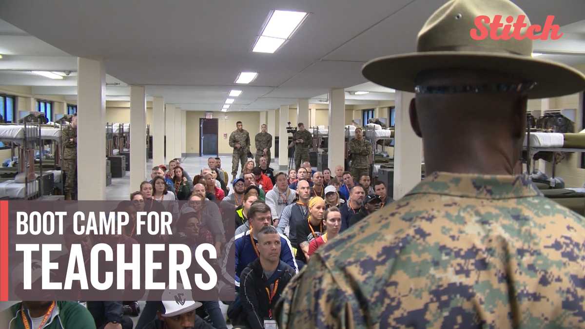 Educators learn the ropes at Marine Corps boot camp