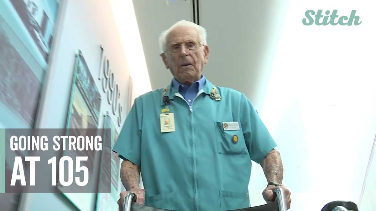 105 Year Old Hospital Volunteer Still Going Strong