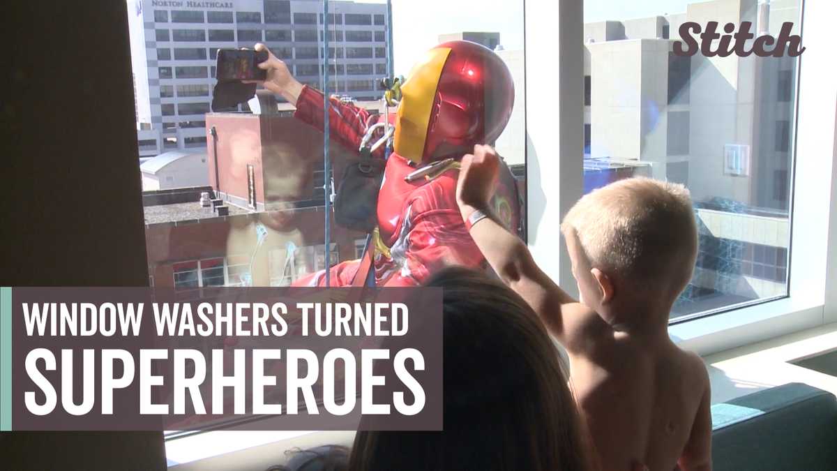 'It makes your heart feel good:' Window washers dressed as superheroes ...