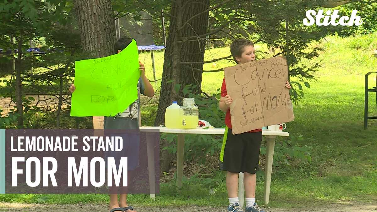 Family sets up lemonade stand to raise money while mother goes through ...