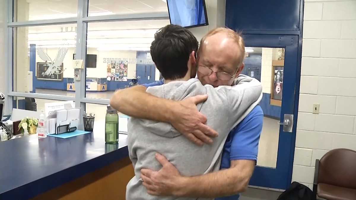 'He's just always smiling' Students pitch in to give janitor special gift