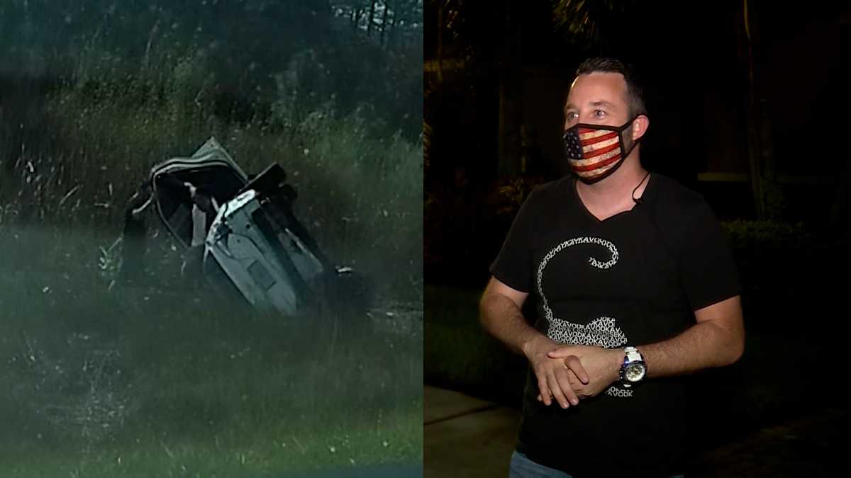 Good Samaritan saves couple from car crash in Florida canal