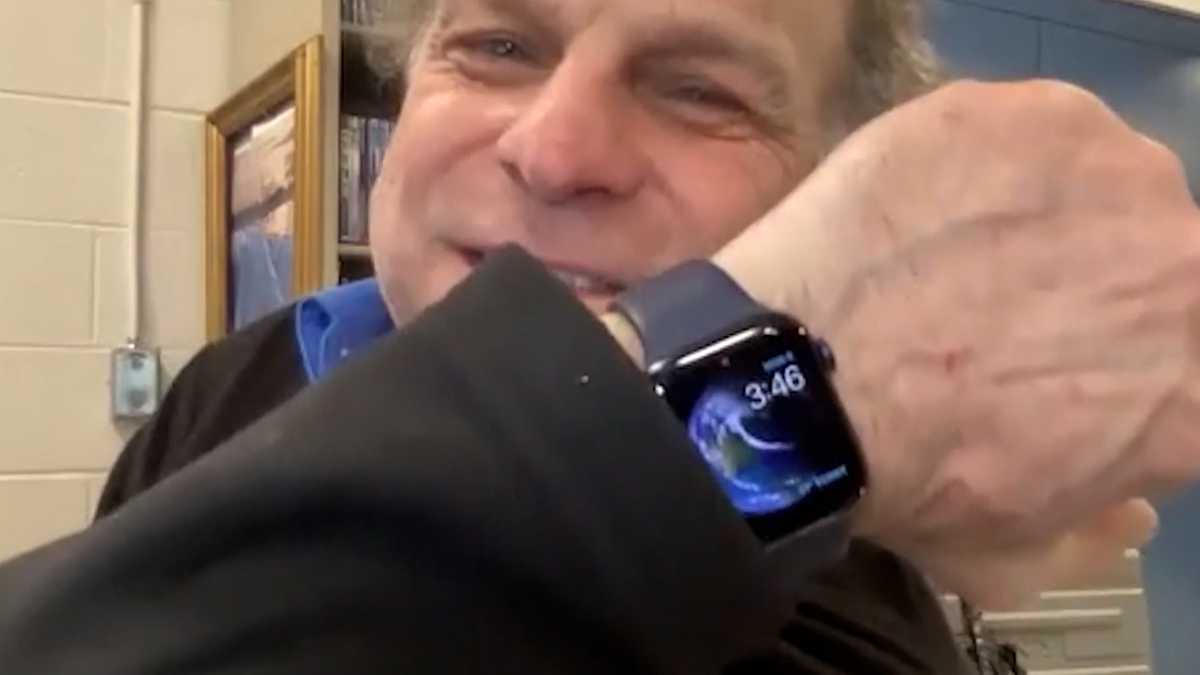 Watch saves man's life after he fell through ice