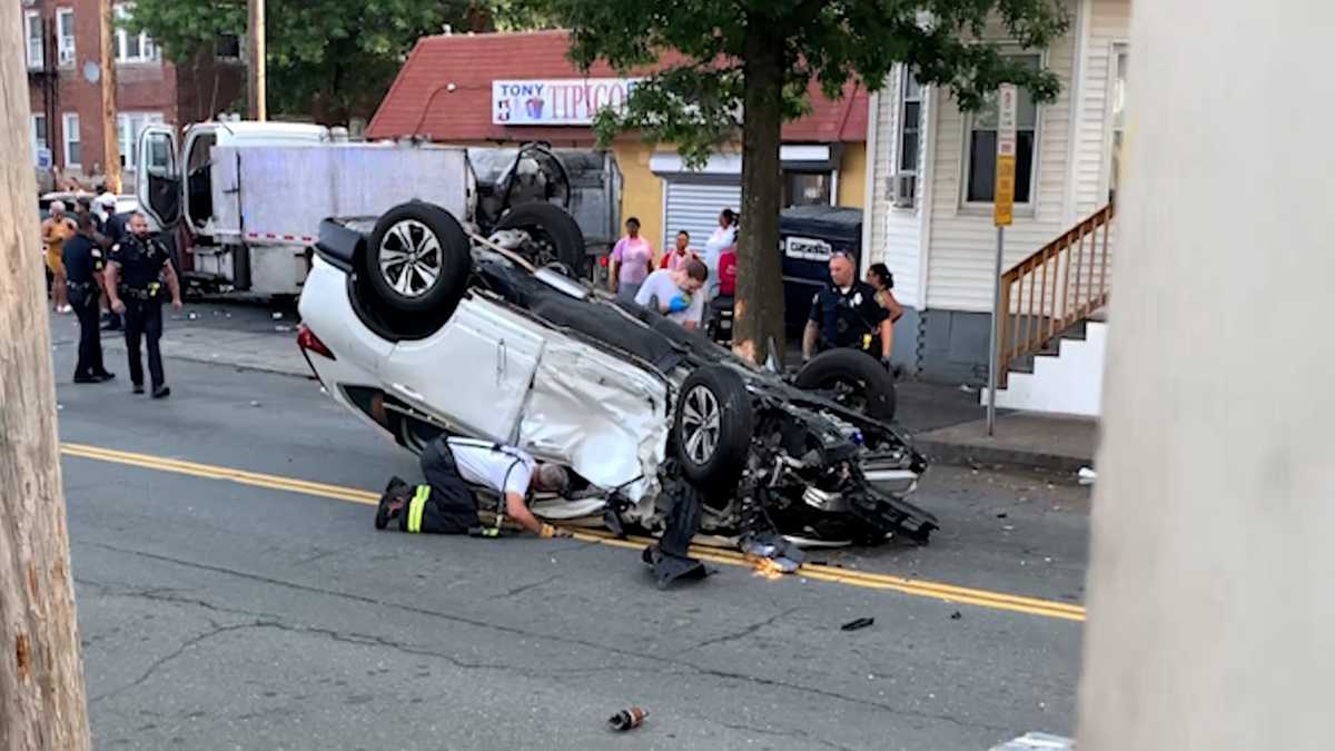 Lynn teacher rescued from flipped SUV after crash with stolen vehicle