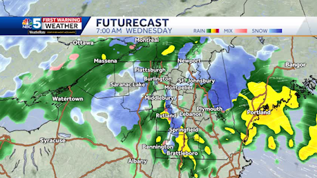 Hour-by-hour timeline: Snow, rain to impact Vermont and New York on New ...
