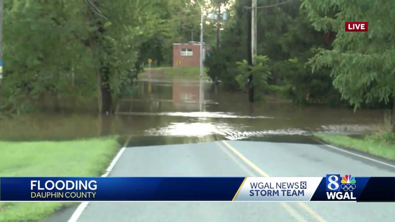 SWATARA CREEK Covers Central Pa Road   Swatara Creek Floods South Hanover Street Dauphin County Pennsylvania 1630584214 