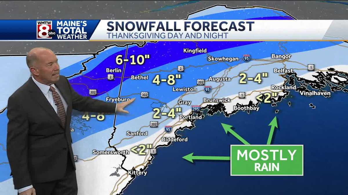 Timing out Thanksgiving storm in Maine that will bring impactful snow