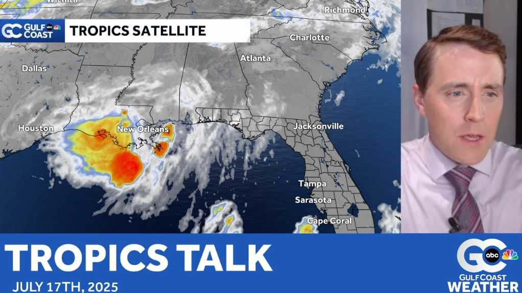 Tropical low brings heavy rain & flooding to northern Gulf Coast
