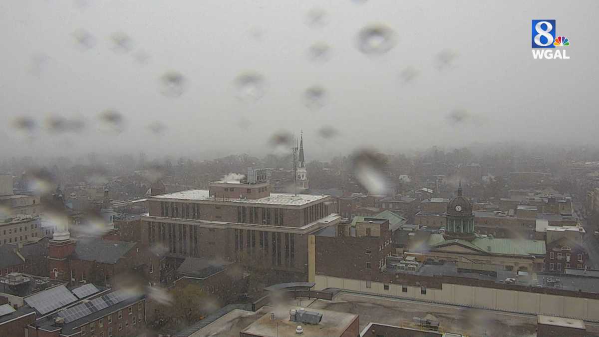 Timelapse: Snow sweeps into Lancaster