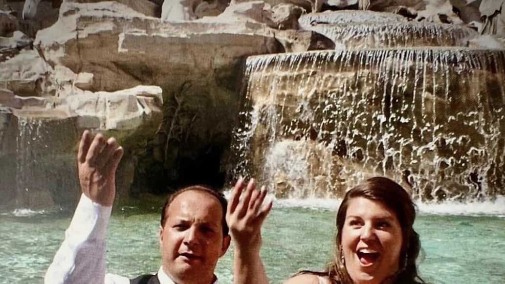 This couple met 20 years ago at the last Italian Winter Olympics, and now they're back for more