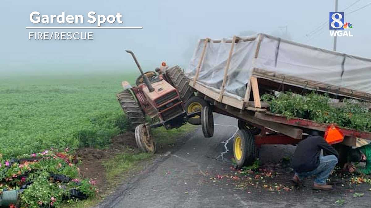 Tractor, trailer jackknife on Route 897
