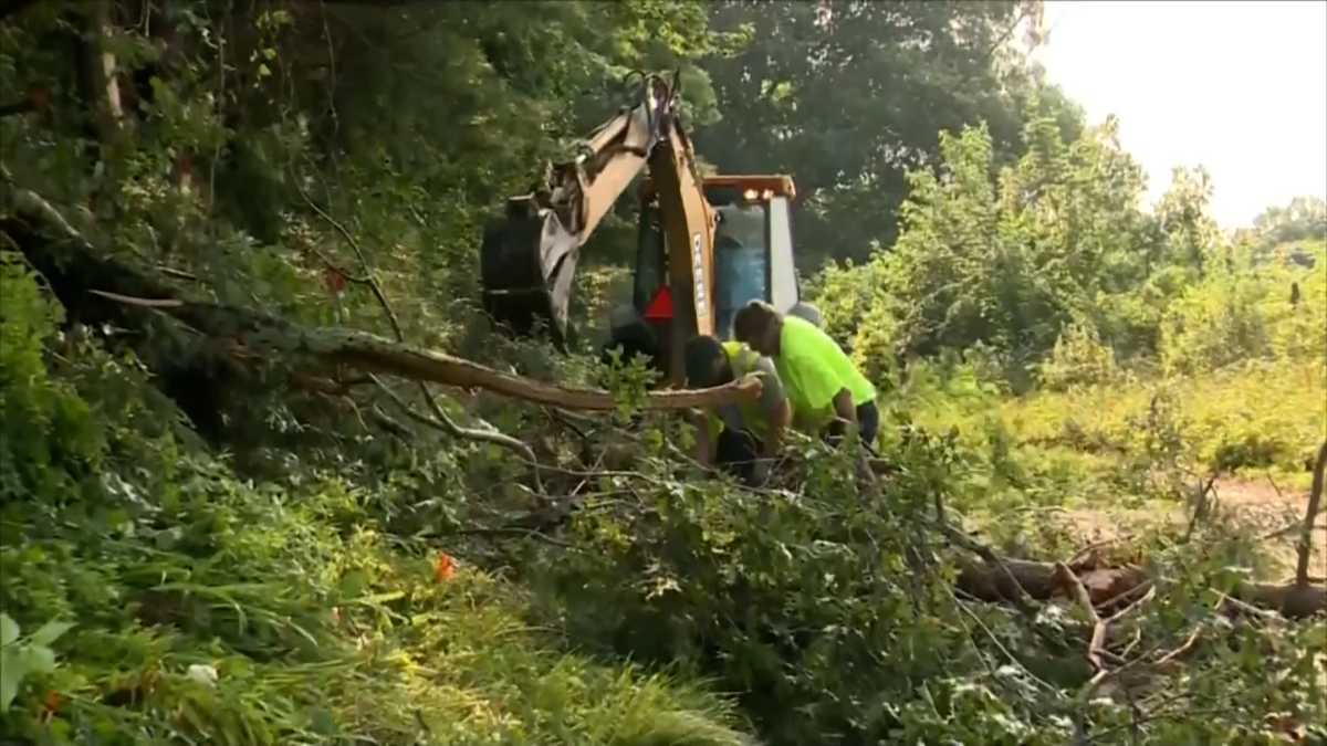 Cleanup continues after tornado, street flooding in central Mass.