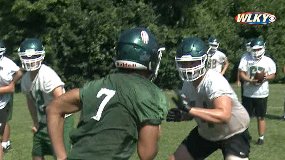 Trinity football holds first practice