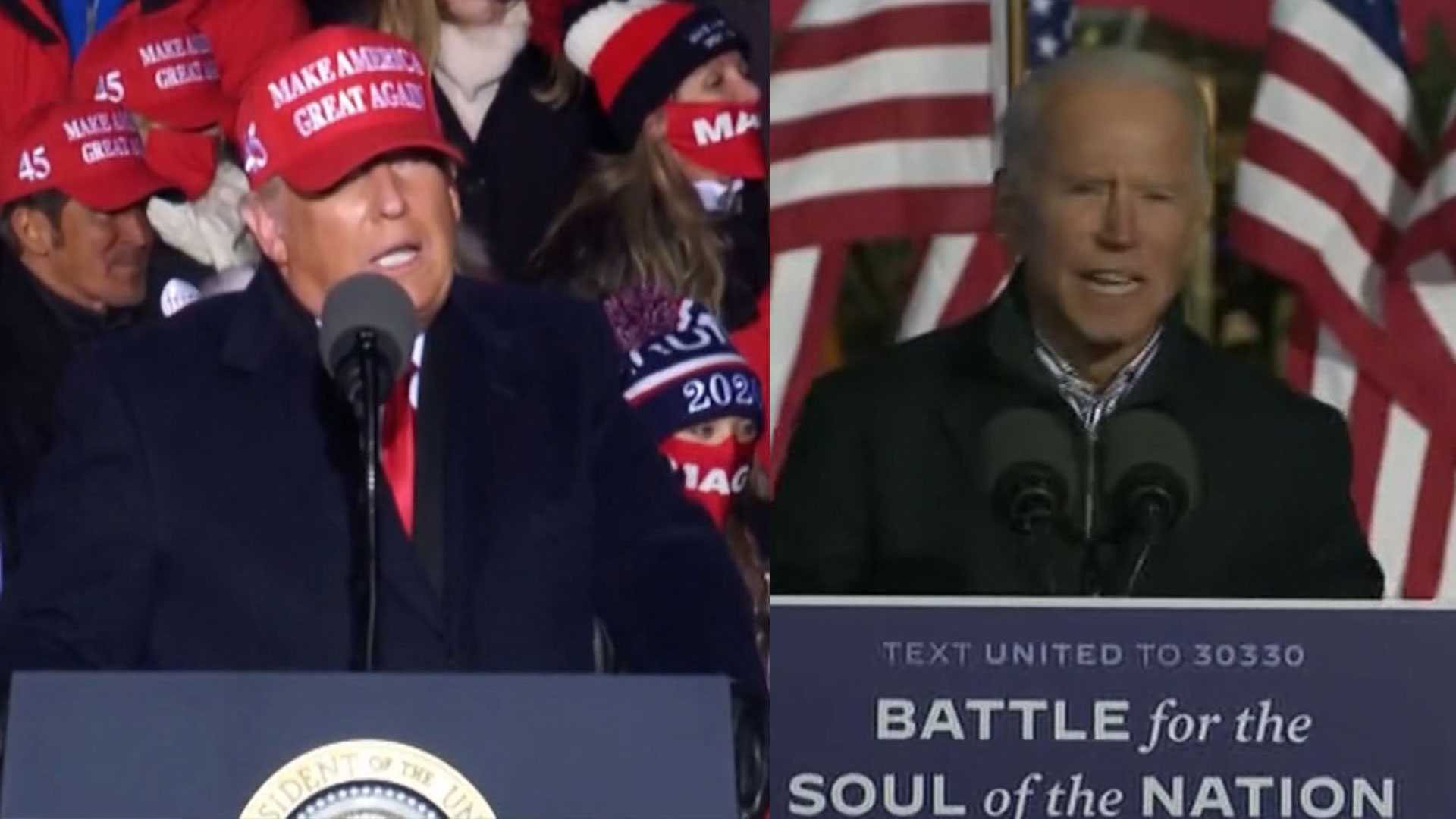 Trump, Biden Make Final Pitch To Voters Ahead Of Expected Record Turnout