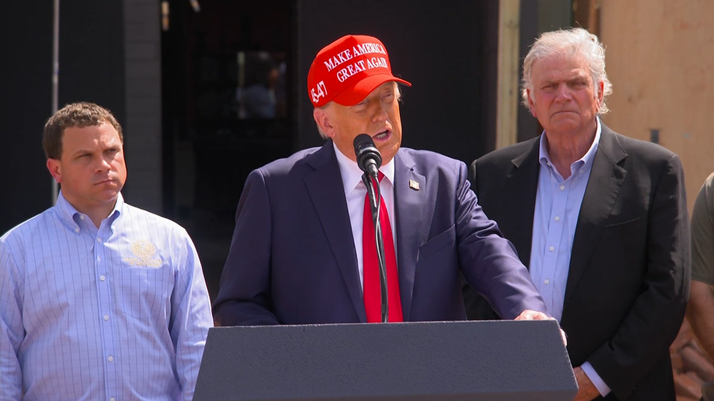 Donald Trump surveys Helene damage in visit to Georgia - WJCL