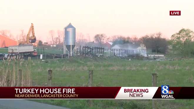 1,000 turkeys killed in Lancaster County fire near Denver, Pa.