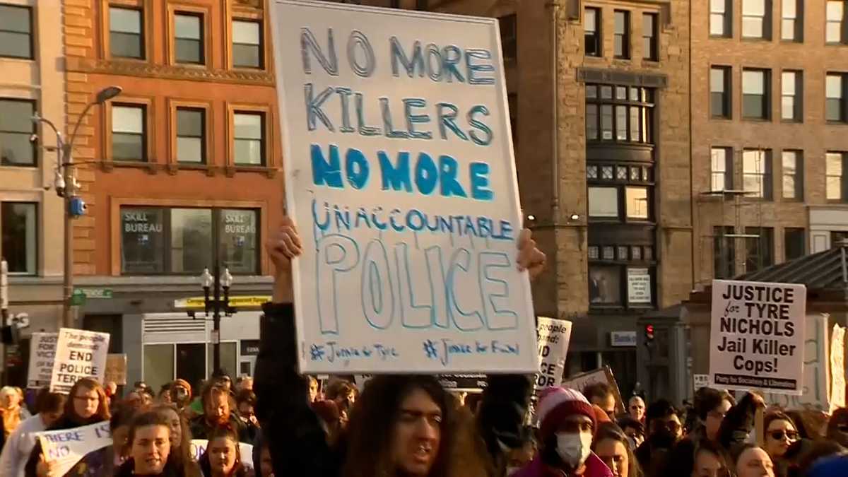 Dozens in Boston continue to protest police killing of Tyre Nichols