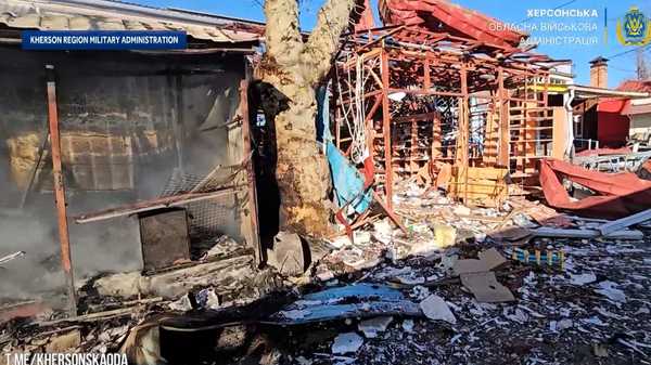 aftermath of russian strike on ukraine