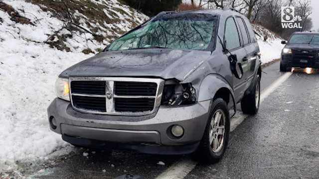 SUV rolls over on slushy road - Vimarsana News