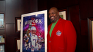 FOXBOROUGH, MA - SEPTEMBER 24: New England Patriots nose tackle Vince  Wilfork waves to the crowd during his induction into the New England Patriots  Hall of Fame presented by Raytheon Technologies on