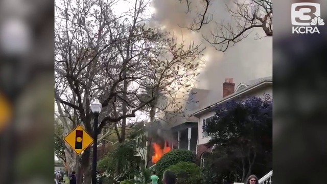 VIDEO: Crews battle structure fire in Sacramento