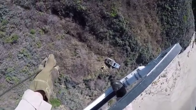 California man rescued 2 days after driving off Big Sur cliffside