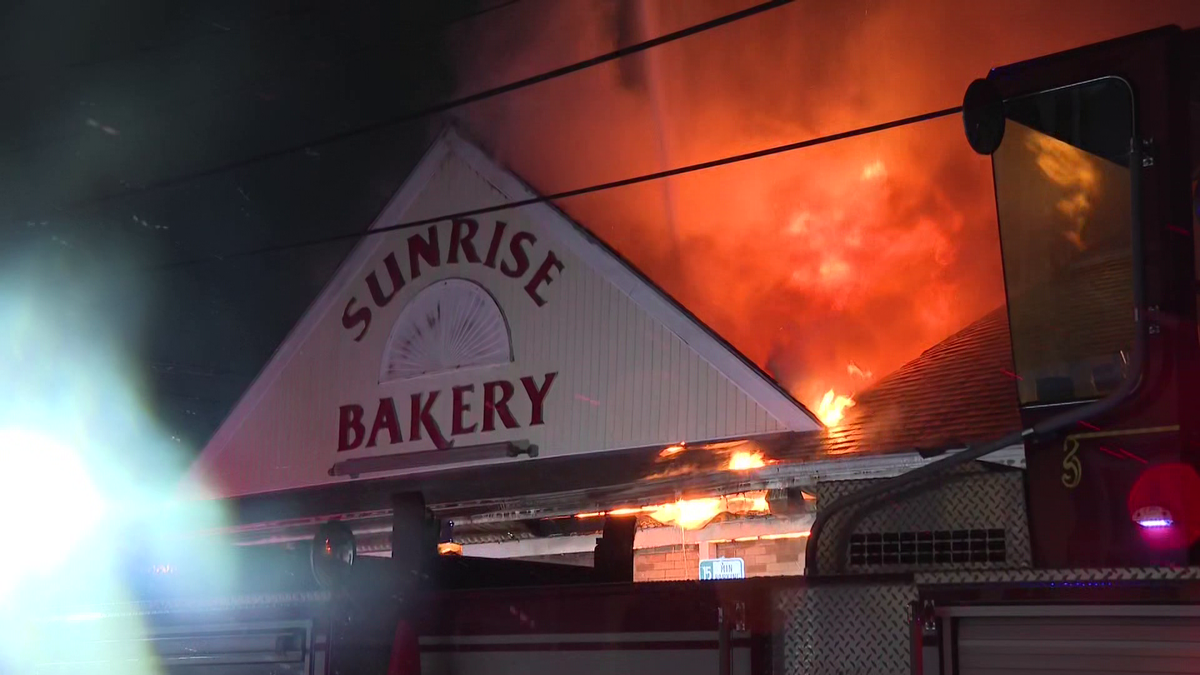 Fire rips through New Bedford bakery