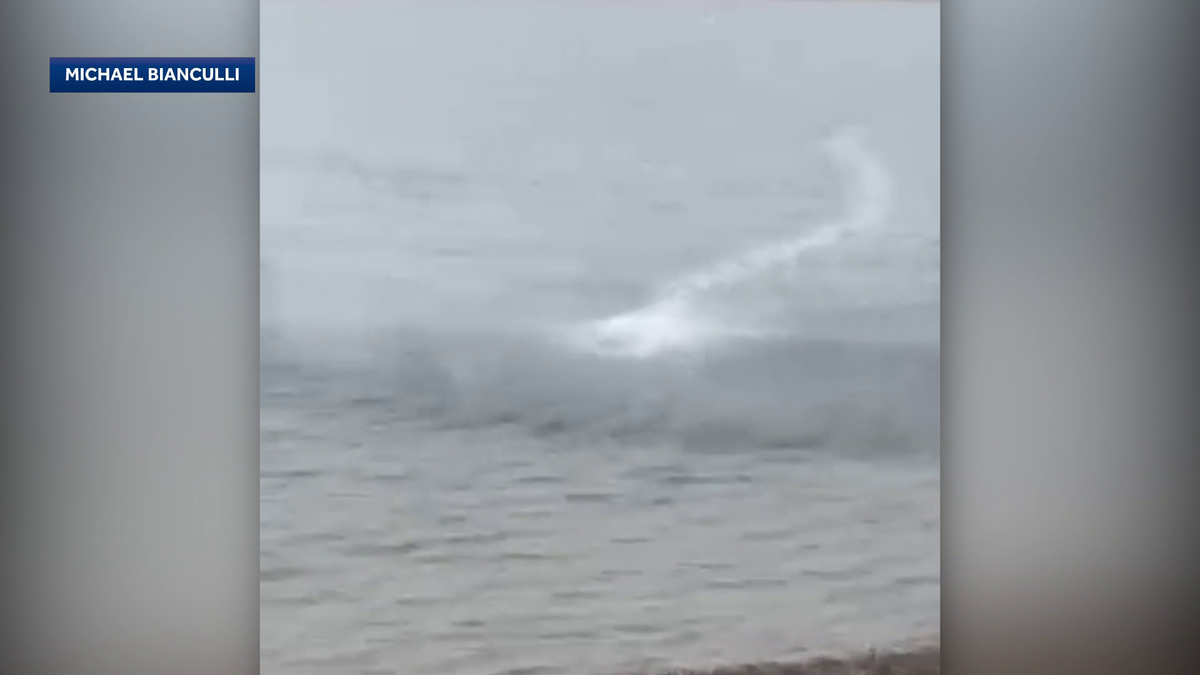 Unusual vortex captured on camera over Boston's Pleasure Bay
