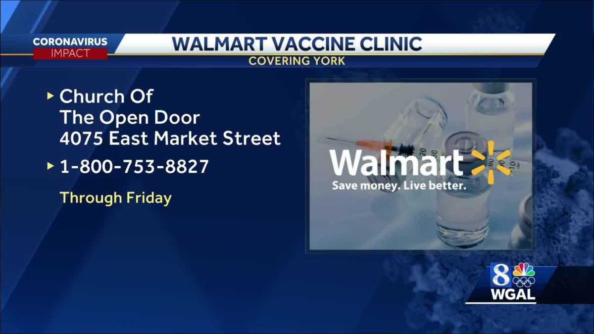 WALMART ADMINISTERING VACCINE at York, Pa., church by appointment only