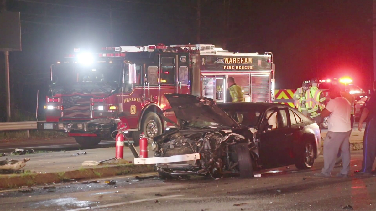 Wareham firefighter injured in multivehicle crash involving fire engine