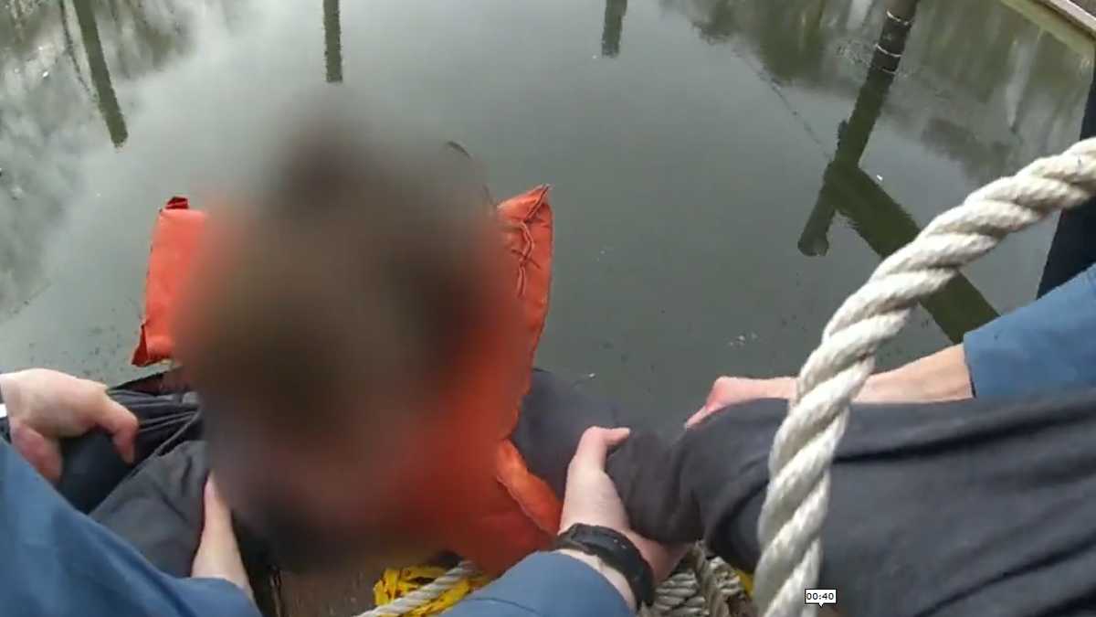 Police rescue teenager from freezing-cold creek