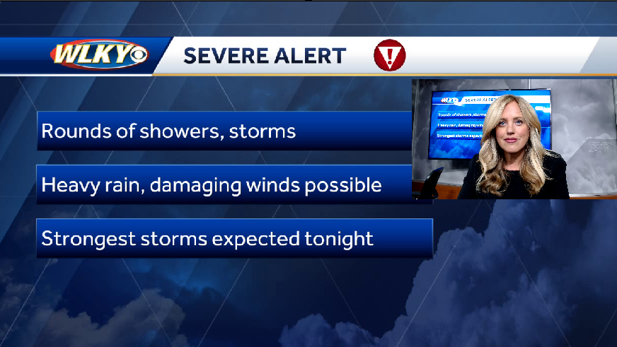 Severe Alert Day: Sunday brings rounds of possibly severe storms