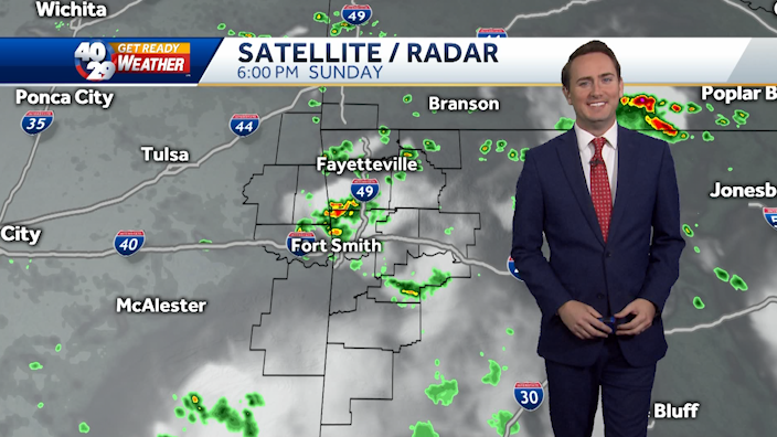 Isolated showers and storms possible Monday