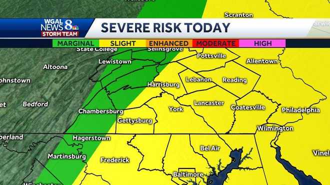 Central Pa. forecast: Potentially strong storms