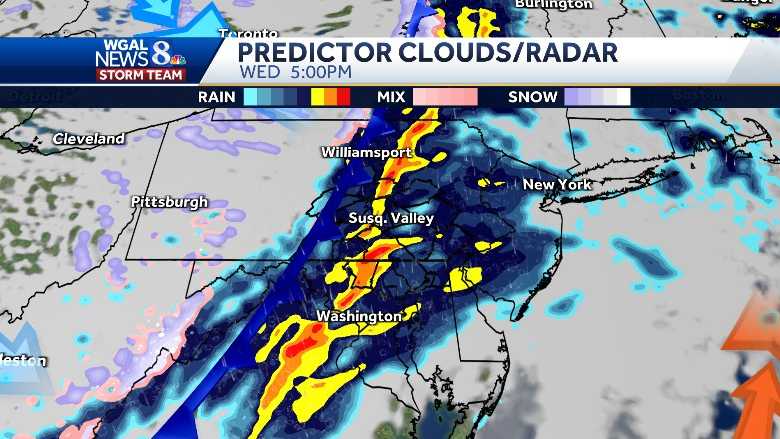 Showers return today; strong winds Wednesday in south-central Pennsylvania