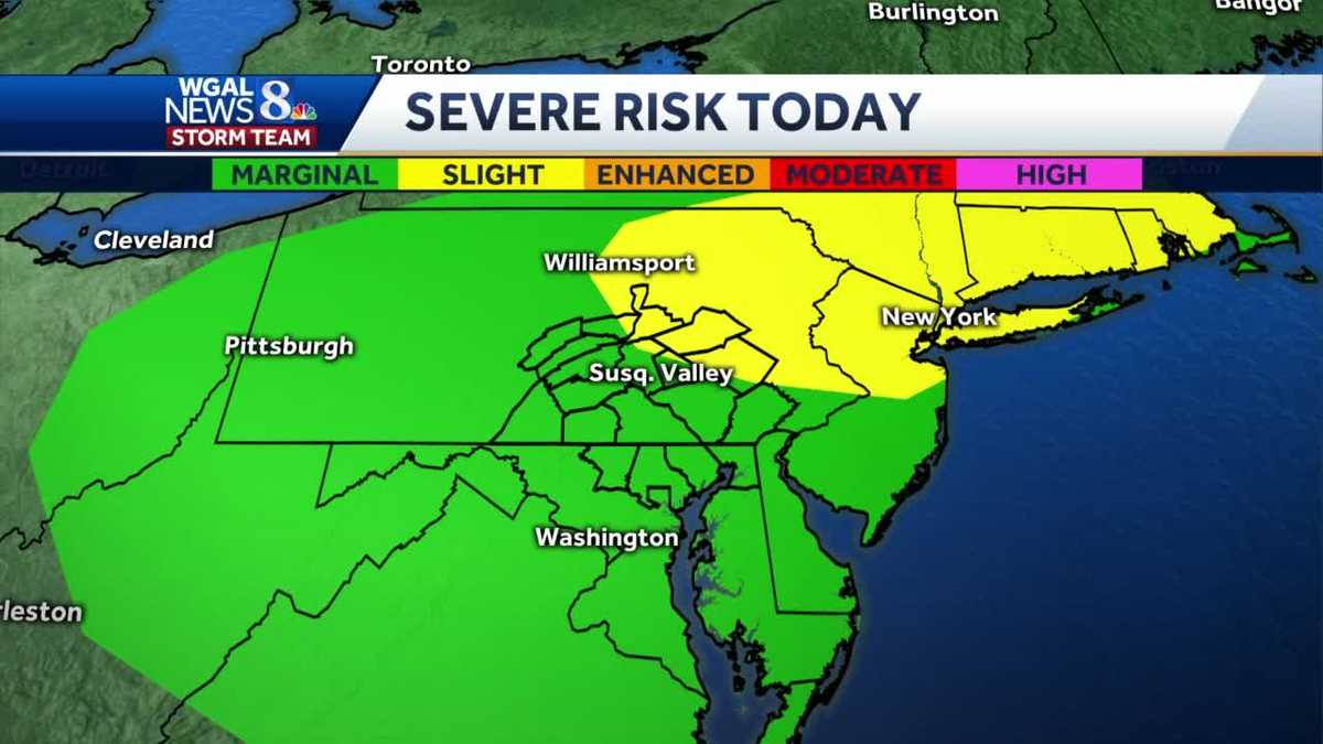 Central Pa. weather Scattered storms possible