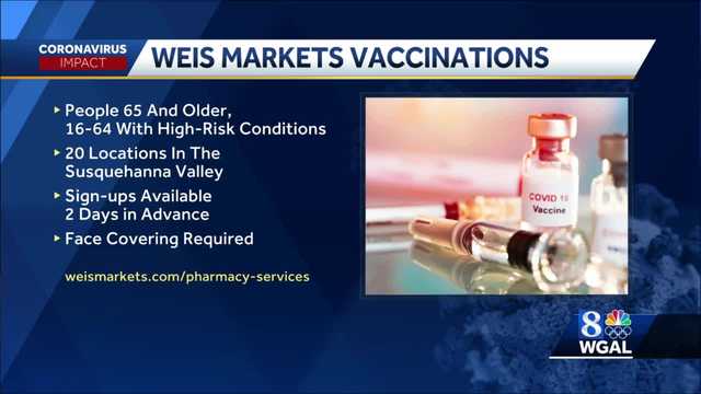 Weis Markets offering COVID-19 vaccines