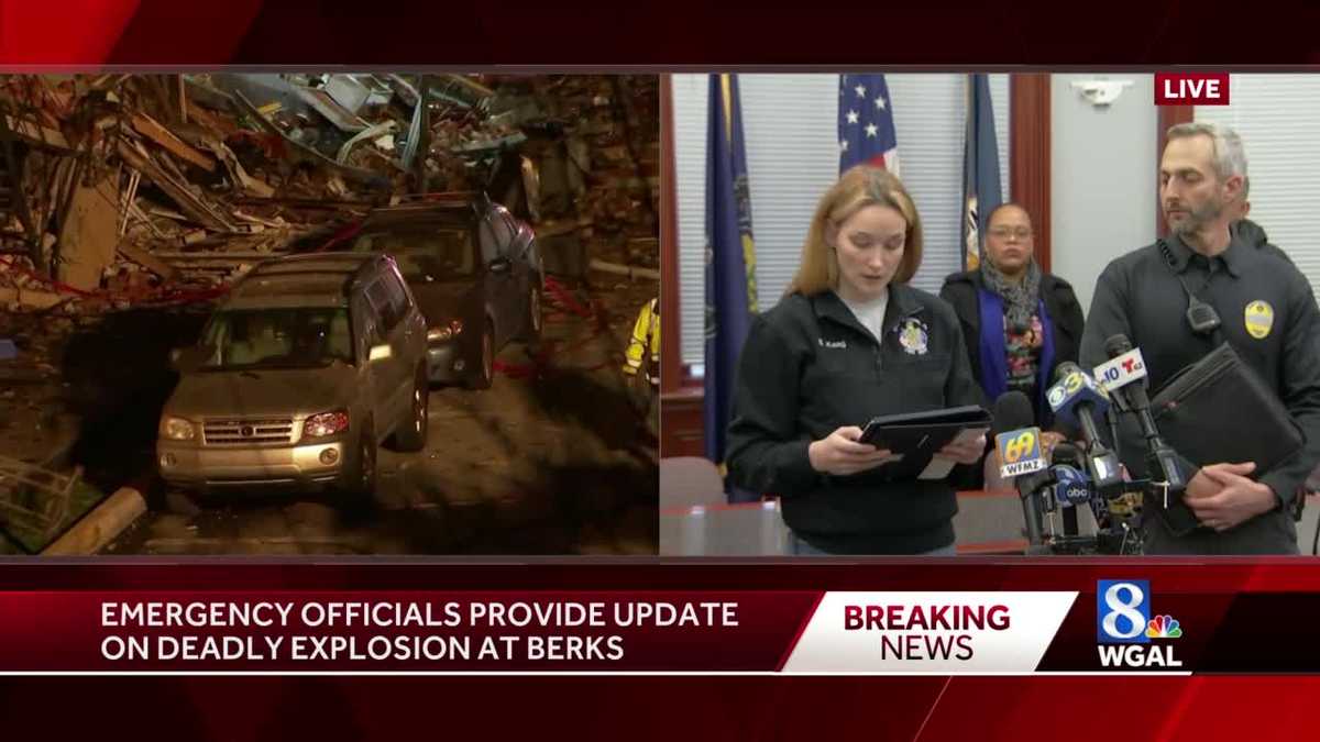 Press conference West Reading chocolate factory explosion