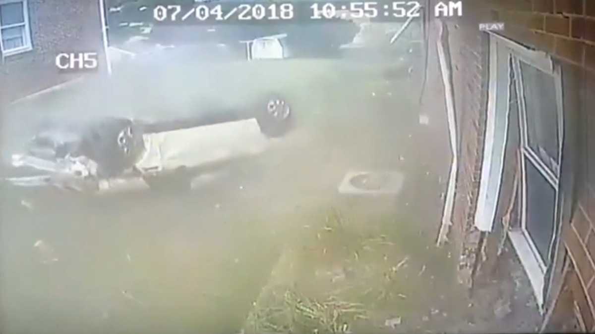 Homeowner lucky to be alive after car crashes into her home