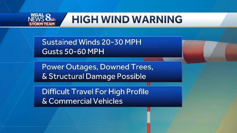 High wind warning remains in effect