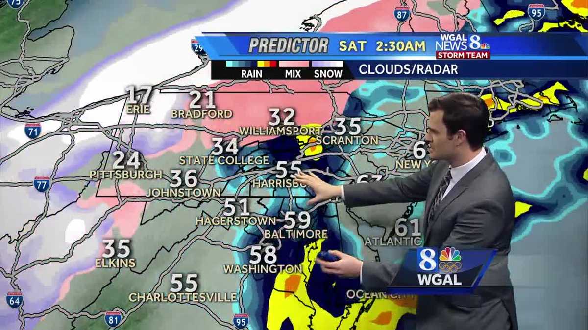 Dramatic warm-up; Then wintry mix possible on Saturday