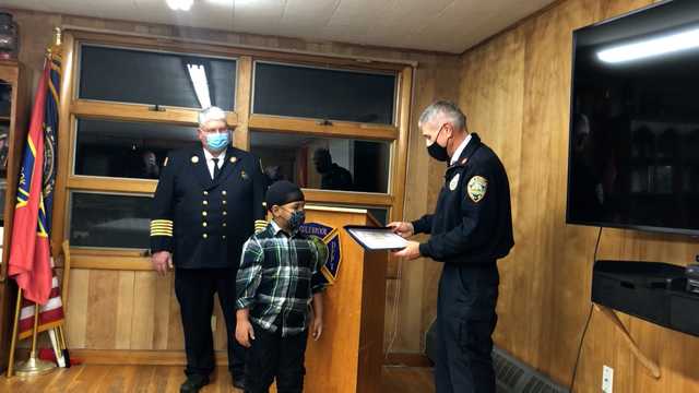6-year-old boy honored for saving lives during apartment fire - Vimarsana News