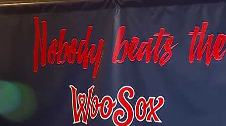 Worcester Red Sox Champion Feather Pink Woo Block Tee SM
