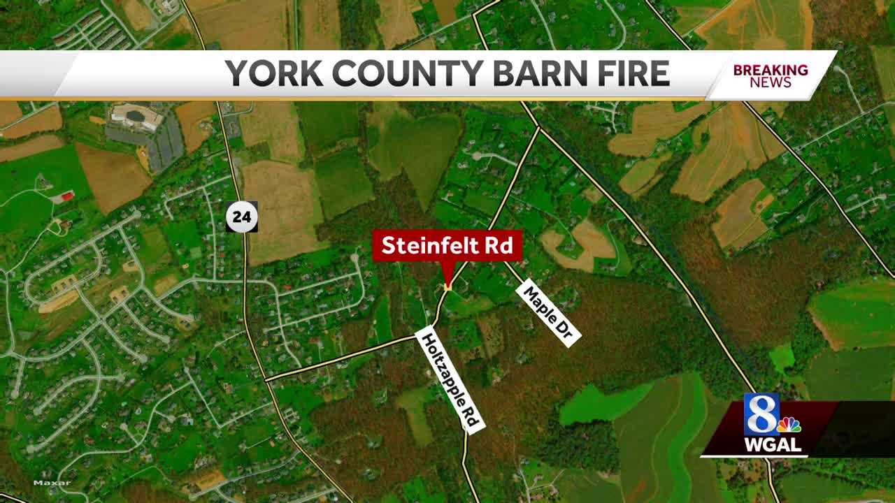Crews on scene of overnight barn fire in York County, Pa. - Vimarsana News