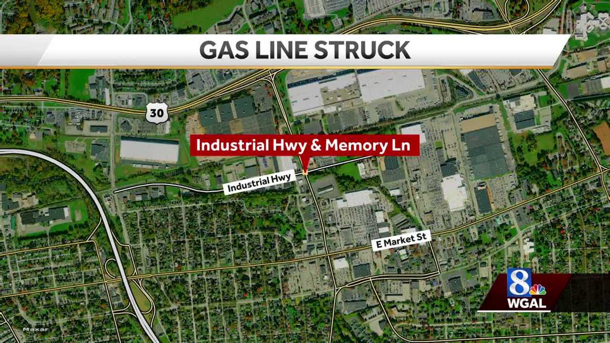 Gas leak shuts down intersection in York County, Pa.